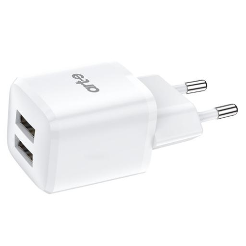 Caricabatteria da rete bianco doppia USB serie Rapid 6931474750662