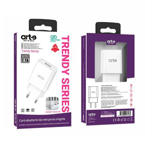 Caricabatteria da rete 2.1A usb A serie Trendy 9331926917174