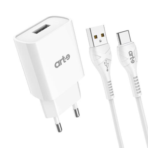 Caricabatteria da rete 2.1A usb A serie Trendy con cavo type-c 9331926917235