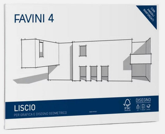 Album Favini 4 220g 33x48 Liscio Squadrato con 20 Fogli 8007057330106 Disegno 8007057330106