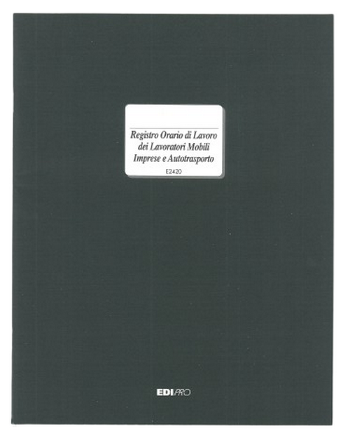 E2420 REGISTRO ORARIO DI LAVORO DEI LAVORATORI MOBILI 8023328242008