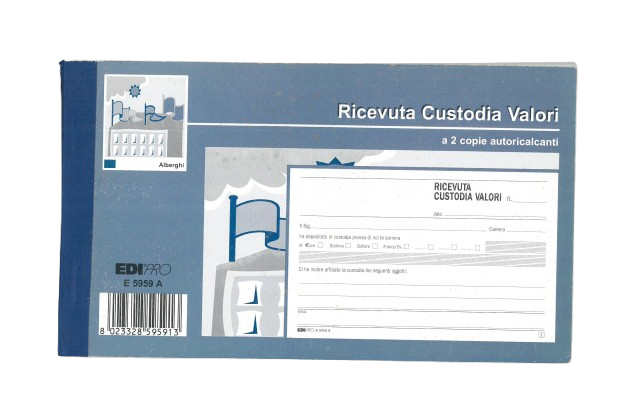 E 5959 A EdiPro E5959A Ricevuta Custodia Valori a 2 copie autocalcanti 8023328595913