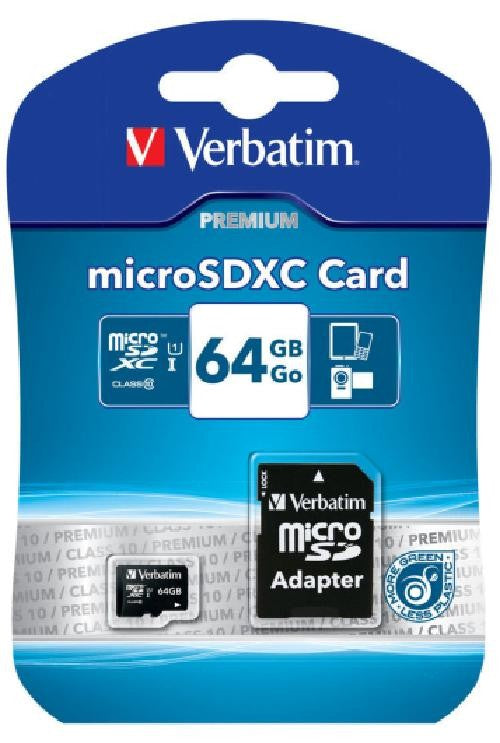 Memoria MicroSD Verbatim - Transflash - Class 10 - Con Adattatore Vari Formati