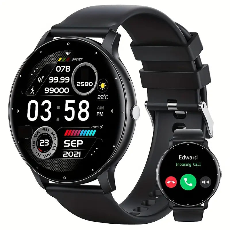 Smartwatch PEJE con Display HD da 3.25cm,, Chiamate Wireless, Controllo Remoto della Fotocamera, Tracker Fitness, Modalità Sportive Multiple & Notifiche di Messaggi, PEJE